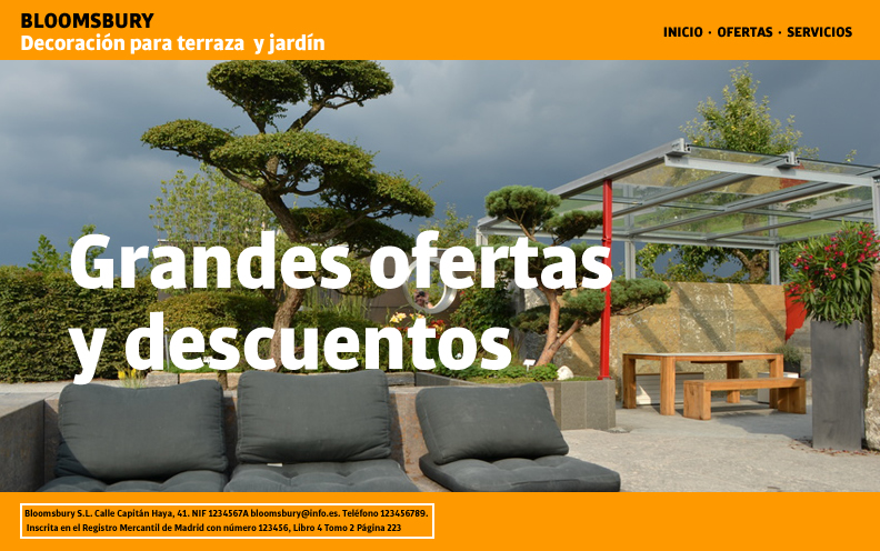 Ejemplo  página web con información de la empresa